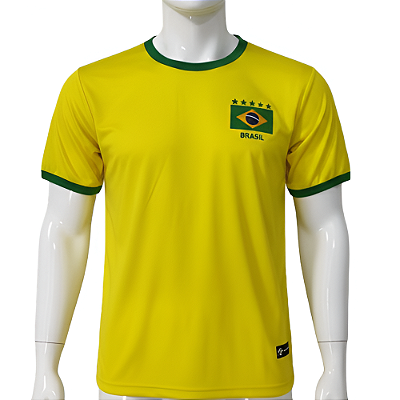 Camisa Brasil Masculina Helanca trb AX Esportes