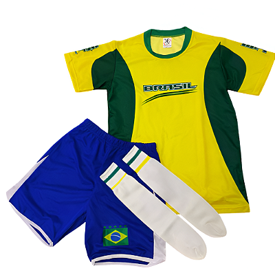 Kit Uniforme Brasil Infantil trb AX Esportes