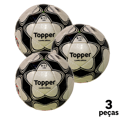 Bola Futebol CAMPO Topper Slick 22 Costurada PU AD. - PROMO - PACK COM 3