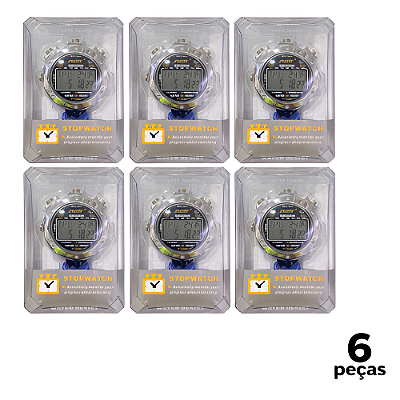 Cronômetro AX Cromado 10 Voltas Prof. FTT F109D - 756 - PACK COM 6