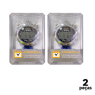 Cronômetro AX Cromado 10 Voltas Prof. FTT F109D - 756 - PACK COM 2