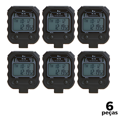 Cronômetro AX Digital Profissional com 30 Voltas - YW270 - PACK COM 6