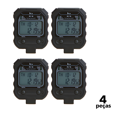 Cronômetro AX Digital Profissional com 30 Voltas - YW270 - PACK COM 4