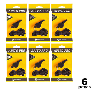 Apito Profissional AX Esportes Potente com 90 Db PROMO - FA 498  - PACK COM 6