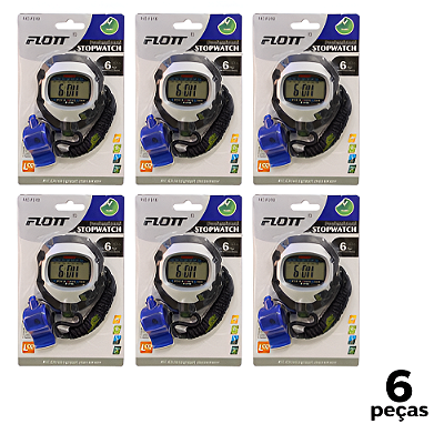Cronômetro AX Básico com Apito  Azul FTT F018 - 753 - PACK COM 6