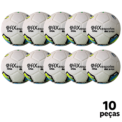 Bola Futsal AX Maxi 50 Of. PLUS Matrizada PU STAR Miolo Substituivel - PACK COM 10