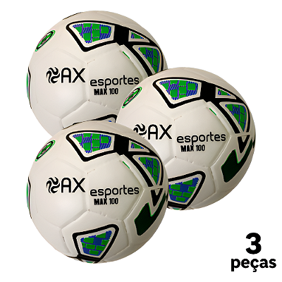 Bola Futsal AX Maxi 100 Of. PLUS Matrizada PU STAR  Miolo Substituivel - PACK COM 3