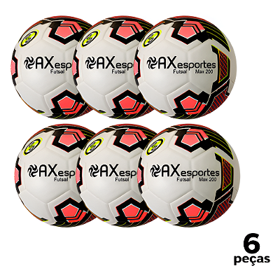 Bola Futsal AX Maxi 200 Of. PLUS Matrizada PU STAR  Miolo Substituivel - PACK COM 6