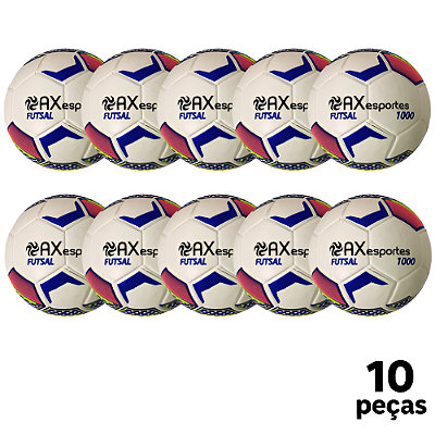 Bola Futsal Oficial AX Star 1000 Oficial PU  Miolo Substituivel  - PACK COM 10