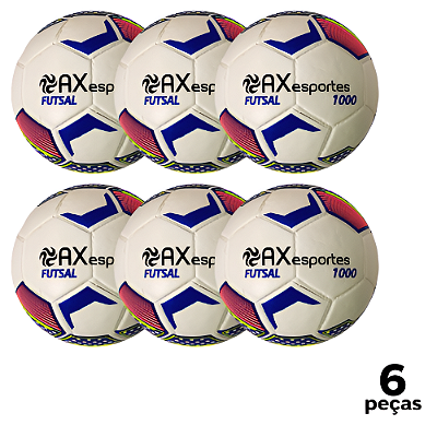 Bola Futsal Oficial AX Star 1000 Oficial PU  Miolo Substituivel  - PACK COM 6
