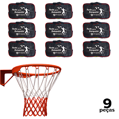 Rede de Basquete 6mm Grossa Pesada TOP Par AX 735 - PACK COM 9