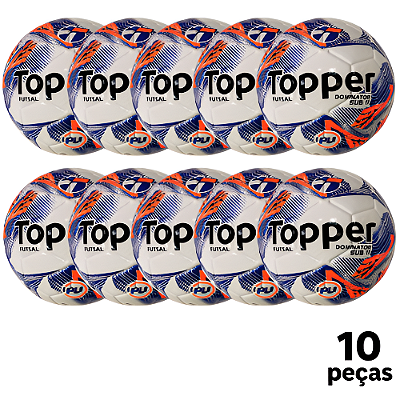 Bola Futebol SALÃO Topper Dominator SUB 11 PU - PROMO - PACK COM 10
