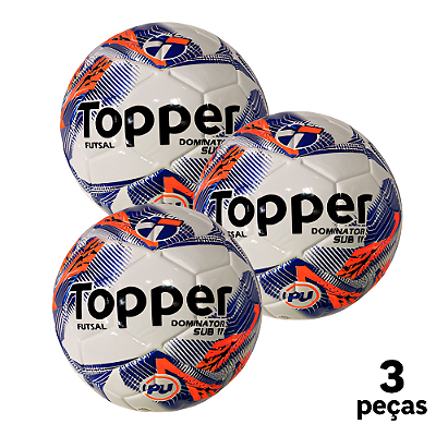Bola Futebol SALÃO Topper Dominator SUB 11 PU - PROMO - PACK COM 3