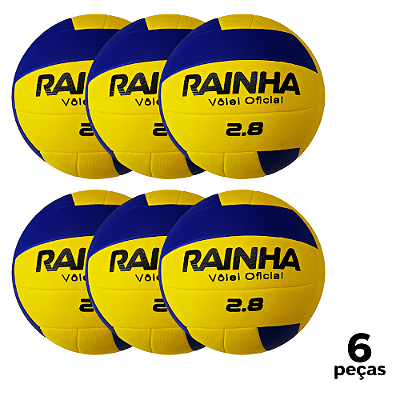 Bola Vôlei Rainha Oficial 2.8 - PROMO - PACK COM 6