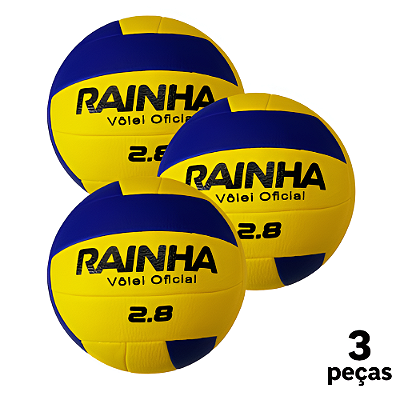 Bola Vôlei Rainha Oficial 2.8 - PROMO - PACK COM 3