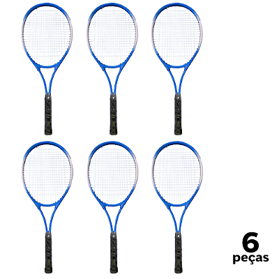 Raquete Tênis Campo Adulto PRO 1 Raquete Aluminio com Bolsa AX CY (Unid.) T27 Azul - PACK COM 6
