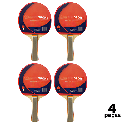 Raquete Tênis de Mesa AX CY Sport Borracha Dupla (Unid.) - 38032 - PACK COM 4