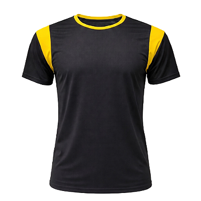 Jogo de Camisa AX Esportes Preto com Amarelo - 14+1 Numeradas