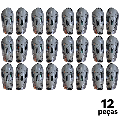 Caneleira Juvenil Cinza Super Fina AX - 801 - PACK COM 12