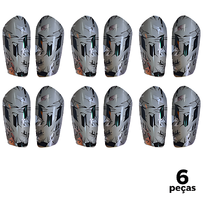 Caneleira Juvenil Cinza Super Fina AX - 801 - PACK COM 6