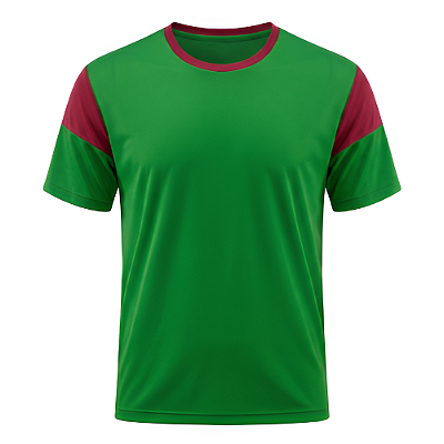 Jogo de Camisa AX Esportes Verde com Vermelho - 10+1 Numeradas