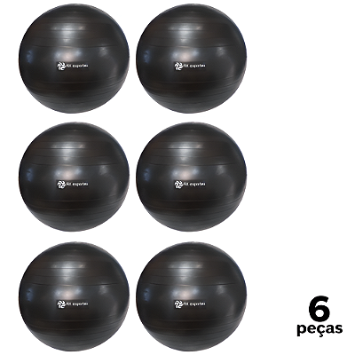 Bola Fitball 65cm Pilates Yoga Com Bomba Resist. 150KG AX - 872 - PACK COM 6