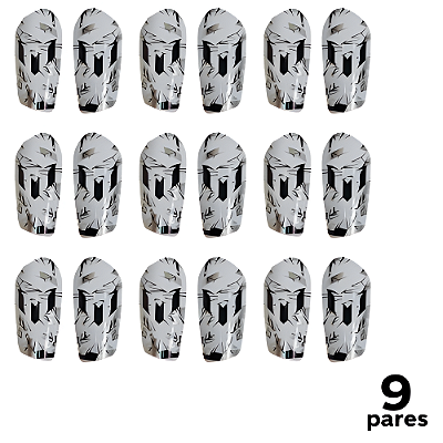 Caneleira Adulto Branca Super Fina AX - 802 - PACK COM 9 PARES