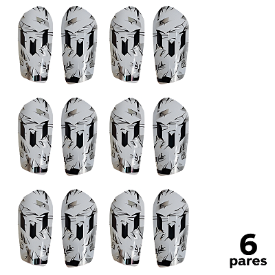 Caneleira Adulto Branca Super Fina AX - 802 - PACK COM 6 PARES