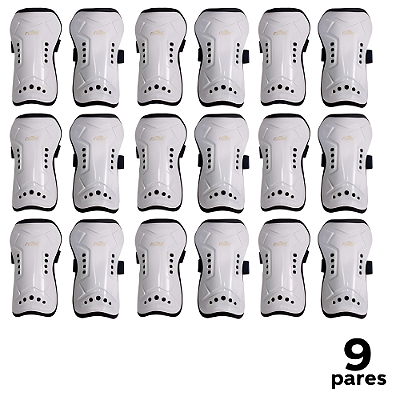 Caneleira Adulto Branca CIMA Ventilada com Elástico - 805 - PACK COM 9 PARES