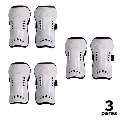Caneleira Adulto Branca CIMA Ventilada com Elástico - 805 - PACK COM 3 PARES