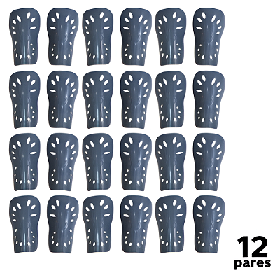 Caneleira Juvenil Cinza Ventilada Lisa AX - 807 - PACK COM 12 PARES