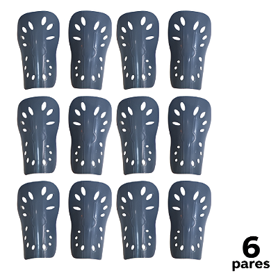 Caneleira Juvenil Cinza Ventilada Lisa AX - 807 - PACK COM 6 PARES