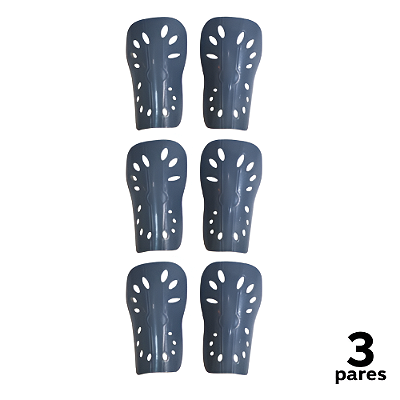 Caneleira Juvenil Cinza Ventilada Lisa AX - 807 - PACK COM 3 PARES