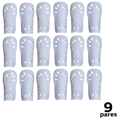 Caneleira Adulto Branca Ventilada Lisa AX - 808 - PACK COM 9 PARES