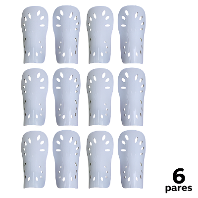 Caneleira Adulto Branca Ventilada Lisa AX - 808 - PACK COM 6 PARES