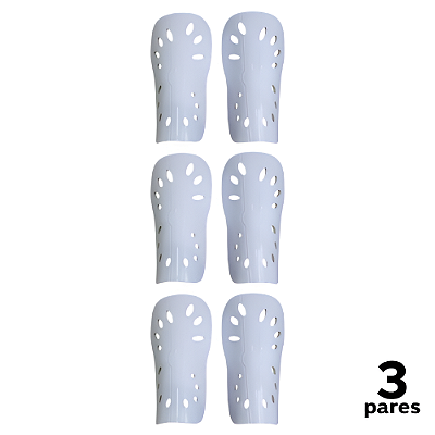 Caneleira Adulto Branca Ventilada Lisa AX - 808 - PACK COM 3 PARES