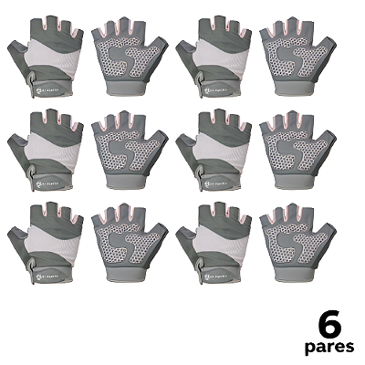 Luva Ciclismo Musculação Polegar FelpudoRose AX Esportes TAM G - 886 - PACK COM 6 PARES