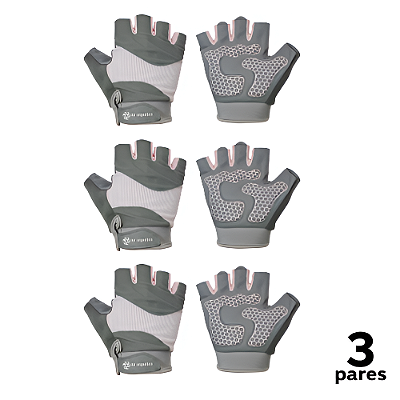 Luva Ciclismo Musculação Polegar FelpudoRose AX Esportes TAM G - 886 - PACK COM 3 PARES