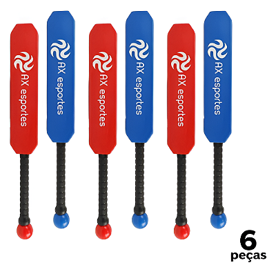 Taco Bets AX Espumado + Bola EVA Verm/Azul 595 - PACK COM 6