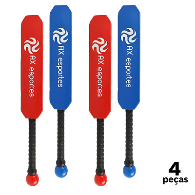 Taco Bets AX Espumado + Bola EVA Verm/Azul 595 - PACK COM 4