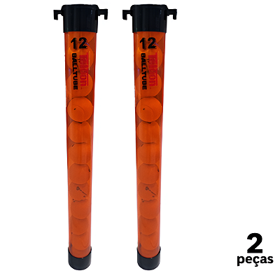 Tubo Pegador Bola de Tênis, Beach tennis e Padel 12 bolas  Plástico 76cm - OA494 - PACK COM 2