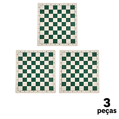 Tabuleiro p/ Xadrez Courvin AX Esportes 43,5x43,5cm  - FA509 - PACK COM 3
