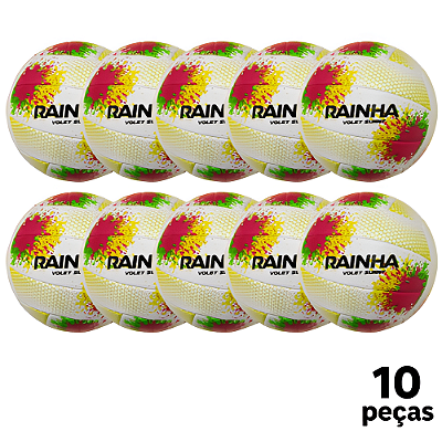 Bola Vôlei Rainha Sunny Costurada Branca - PROMO - PACK COM 10