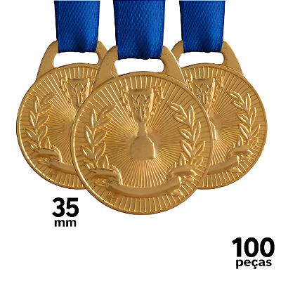 Medalha Honra ao Mérito Ouro AX 35mm - YWA 468 PROMO - PACK COM 100