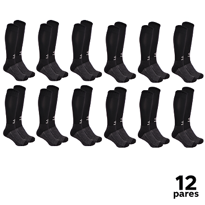 Meião Umbro Adulto Promo 2º L. Tam 39/43 PRETO - PACK COM 12 PARES