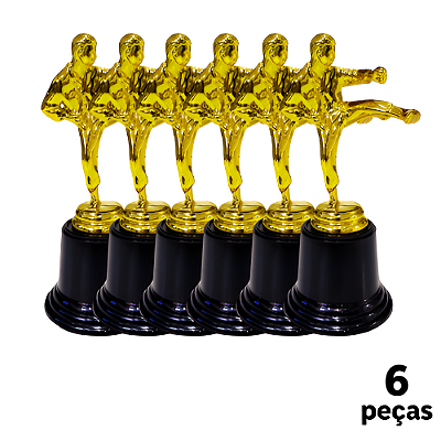 Troféu de Karatê Chute 16,5cm Base Redonda AX  Y252 - PACK COM 6