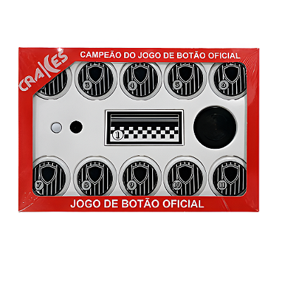 Jogo de Botão Ax Esportes Time Preto e Branco