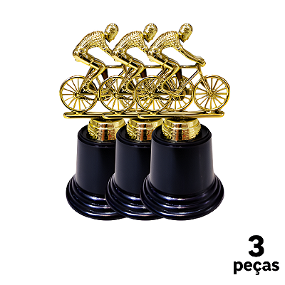 Troféu de Bicicleta 13cm Base Redonda AX  Y260 - PACK COM 3