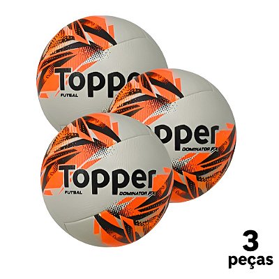 Bola Futebol SALÃO Topper  Dominator FX Fusion - PROMO - PACK COM 3