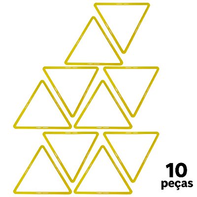 Triangulo AX Agilidade Para Treino 48cm - 667 - PACK COM 10 - Amarelo